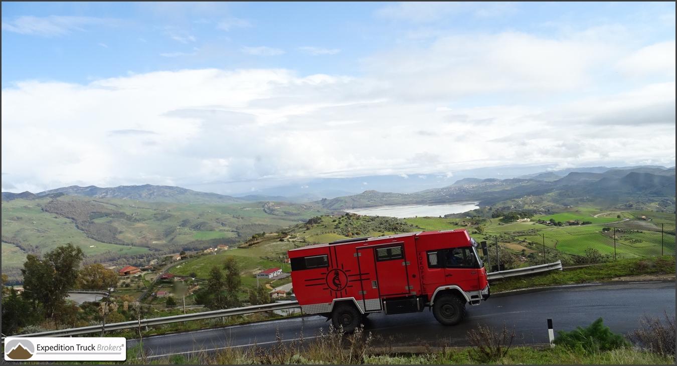 Mercedes Expedition Truck in the mountains