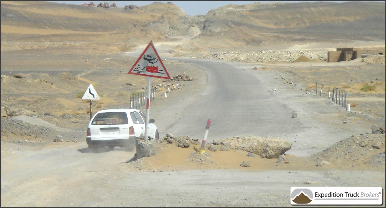 Bad road ahead in Pakistan with Expedition Truck