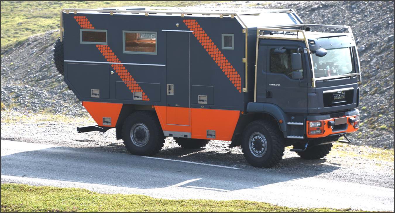 Nicht-markengebundener MAN TGM 18.290 4x4 Overlandtruck in Skandinavien