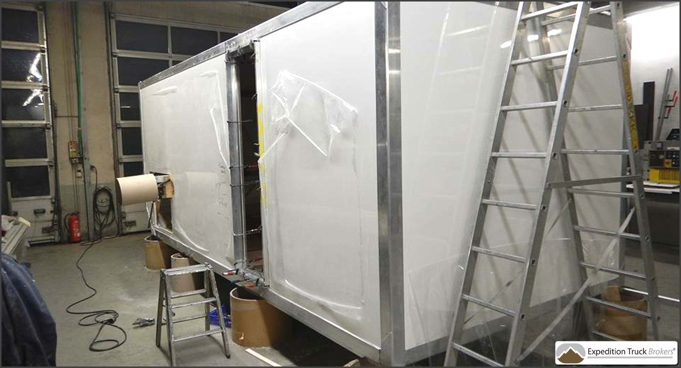 Iveco 4x4 Living Unit project in the workshop