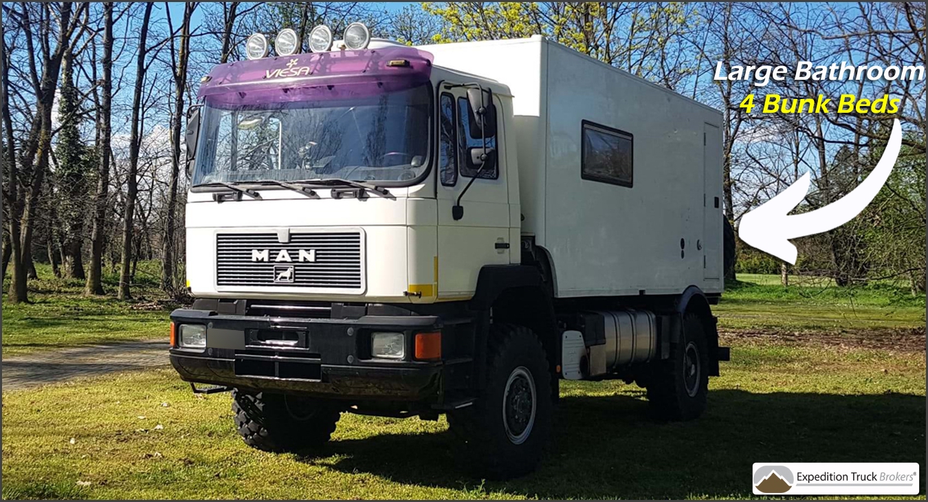 MAN F90 19.372 4x4 Expeditie Truck voor 3+ personen