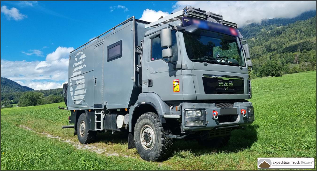 MAN TGM 13.280 4x4 Expedition Truck with motorcycle platform