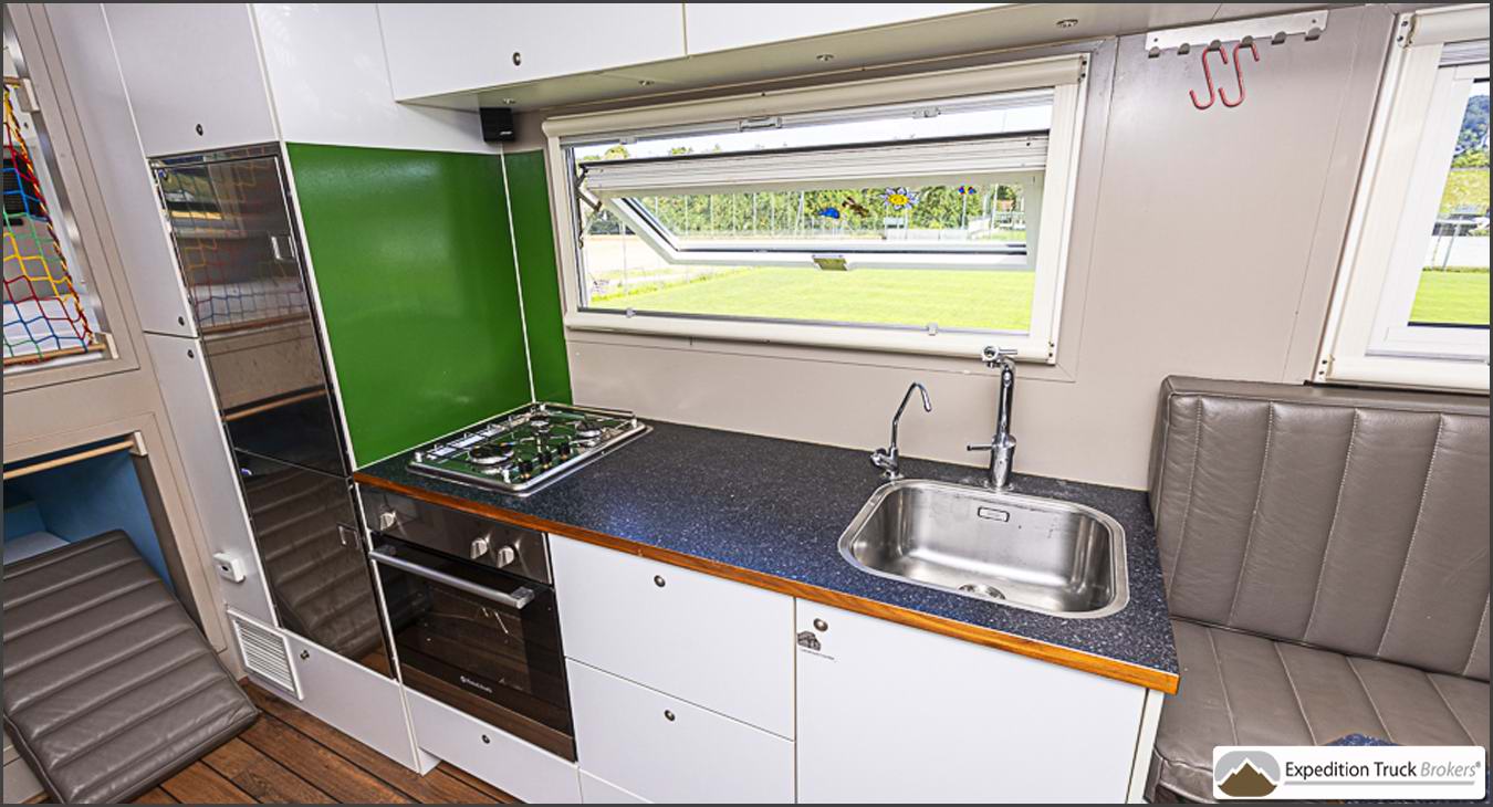 MAN TGM 18.330 4x4 Overland Truck Kitchen