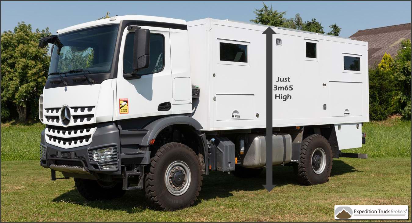Mercedes Arocs 2033 4x4 Overland Truck with limited total height