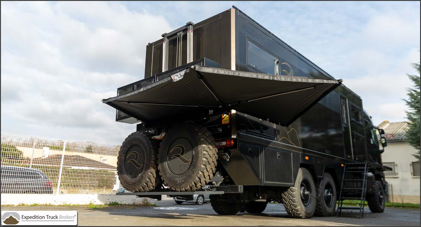 Renault 6x6 Overland Truck with motorcycle platform