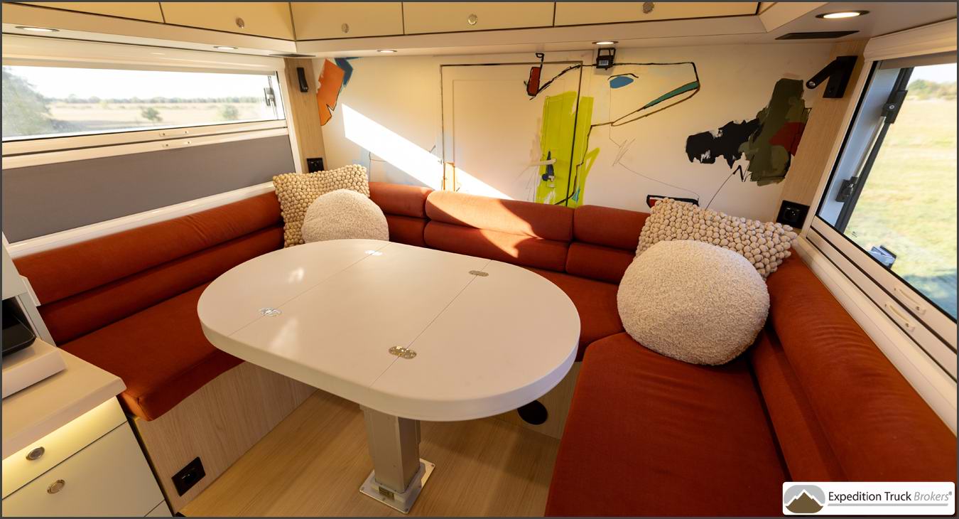 Renault 6x6 Overland Truck Interior - Sitting Corner