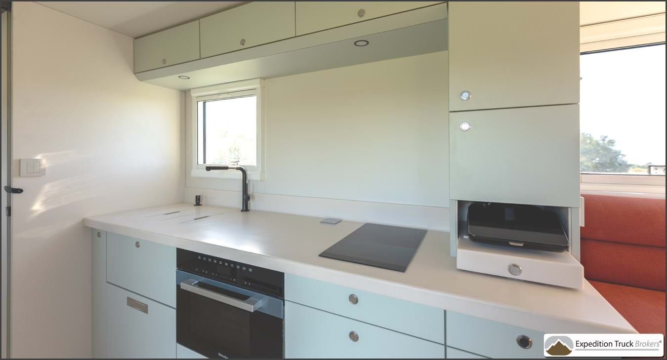 Renault 6x6 Overland Truck interior - Kitchen