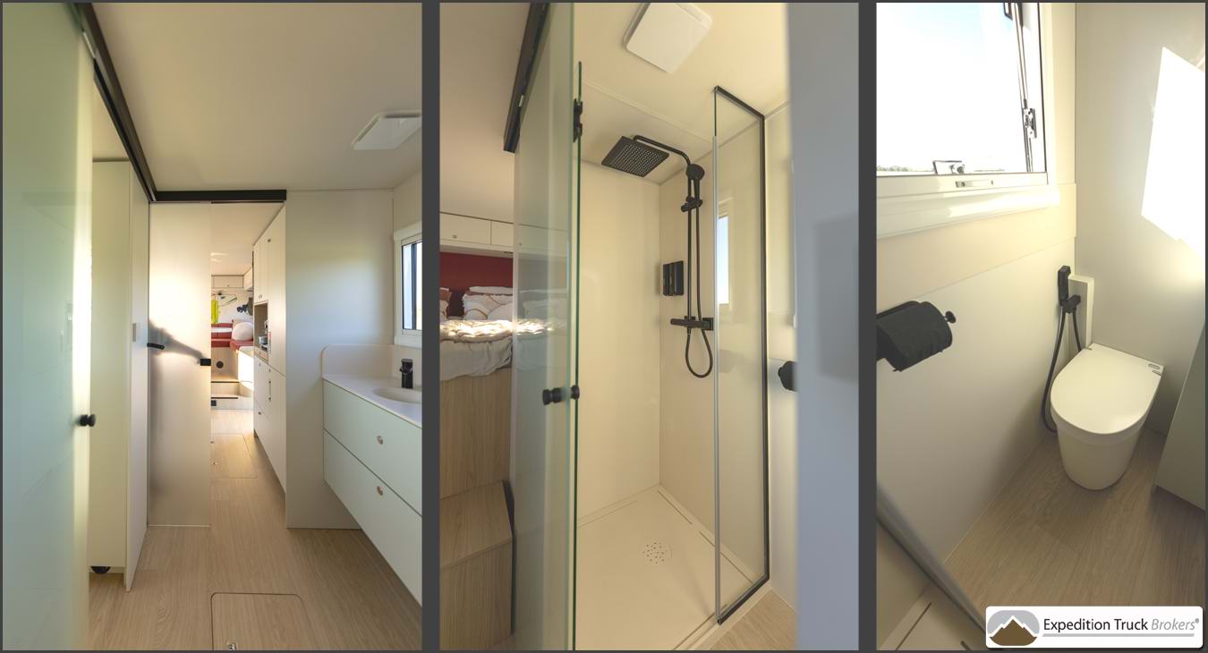 Renault 6x6 Overland Truck interior - bathroom