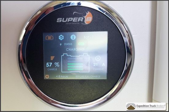 Super-B Charge Display showing 23 Amps charge