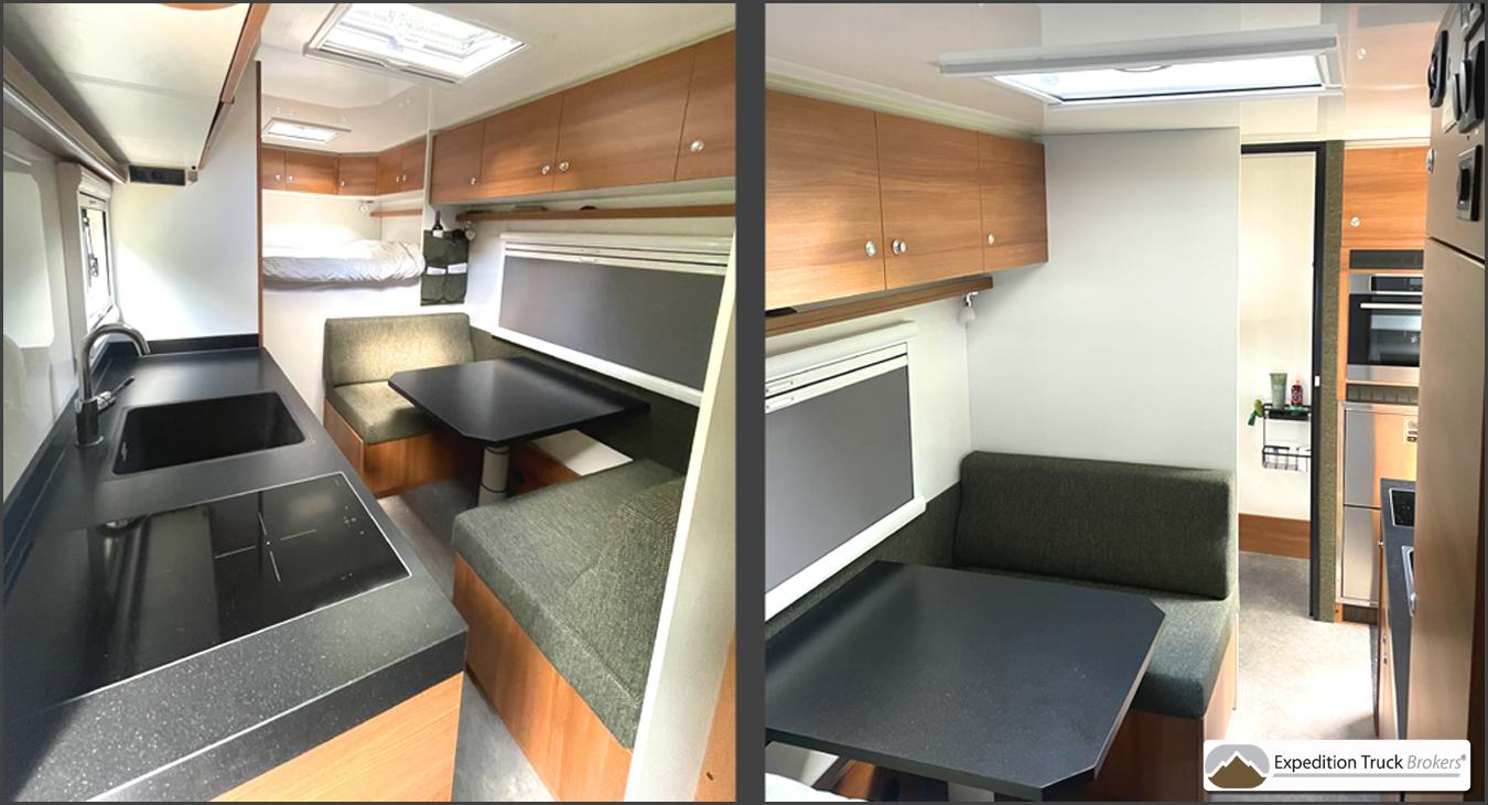 Overland camper box interior view