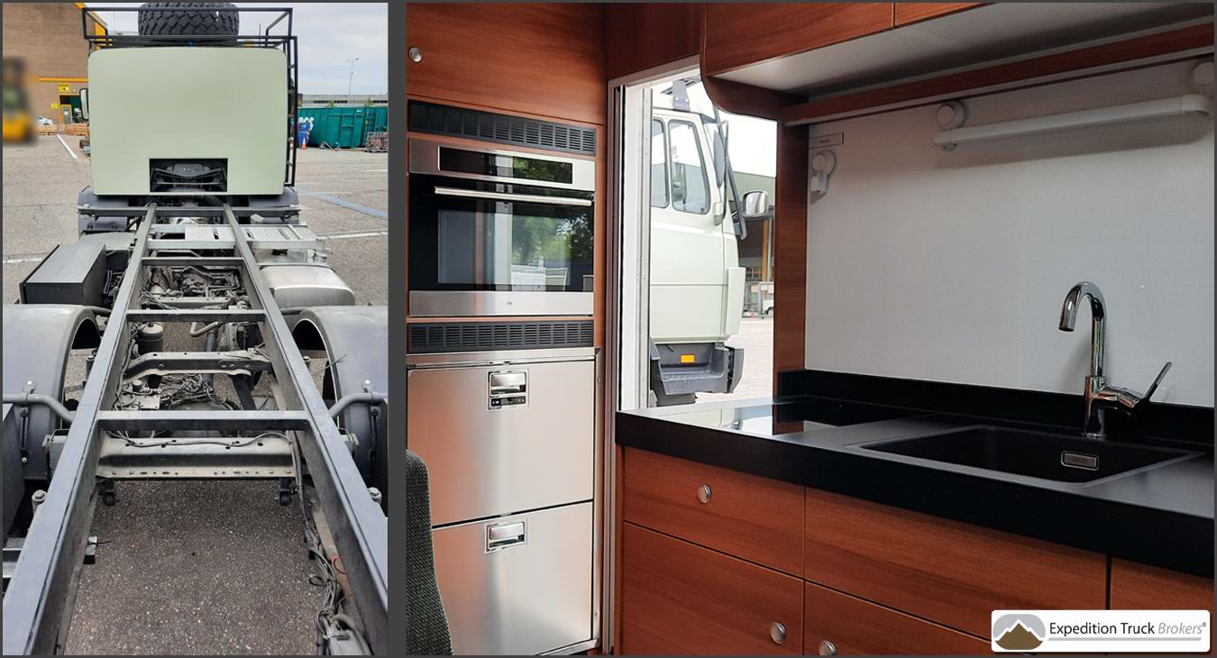 Kitchen view and sub-frame for mercedes Ecoliner