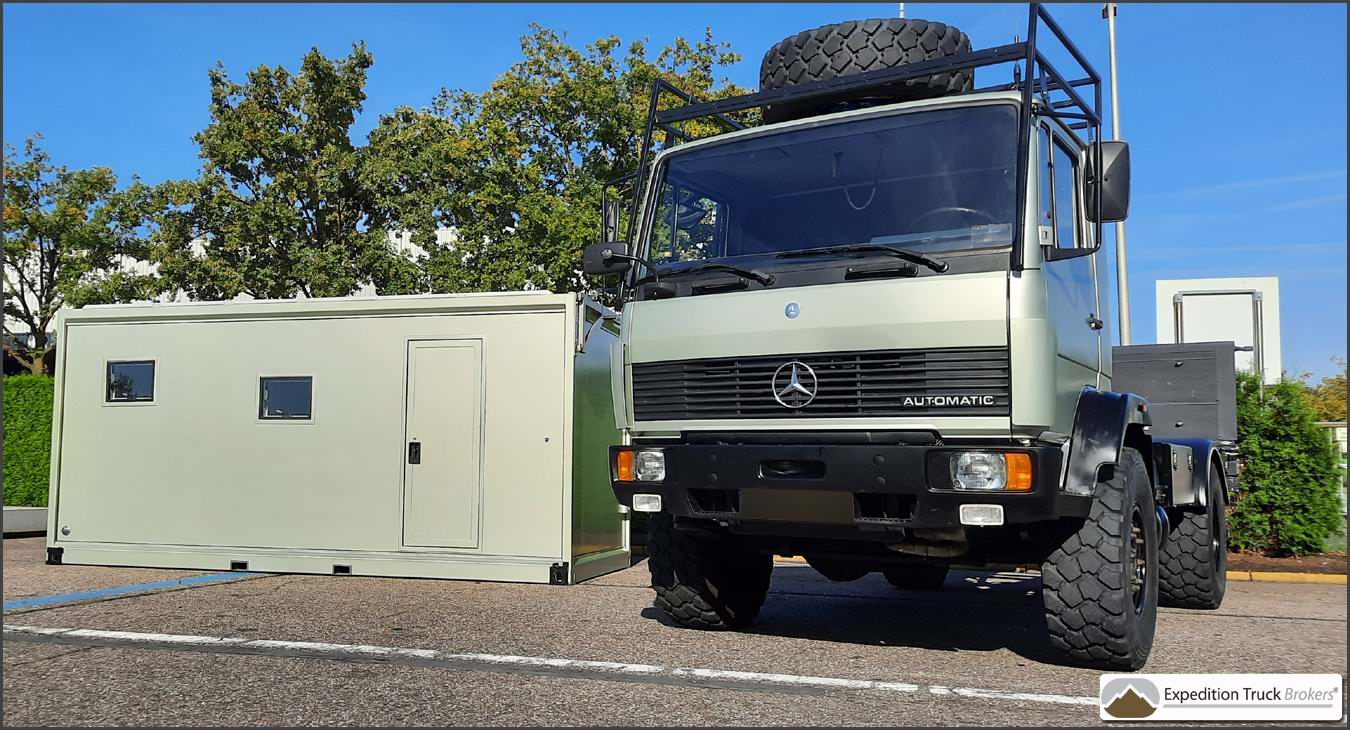 expeditie woonunit gemonteerd op Mercedes 917 4x4 expeditie truck