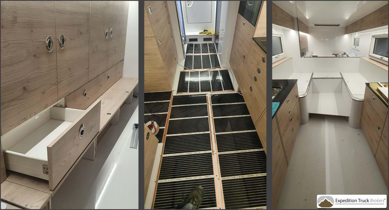 MAN TGS 6x6 interior overland truck project view