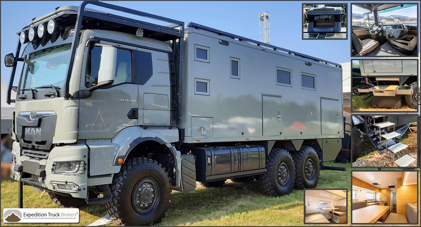 MAN TGS 6x6 Familie Expedition Truck voor een 6+ persoons crew