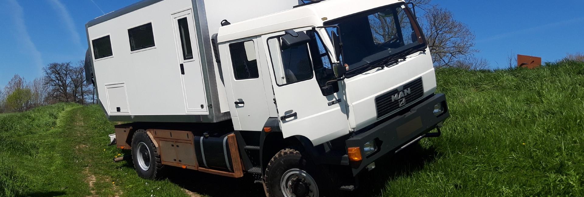 MAN 4x4 Double Cab Project on a hill