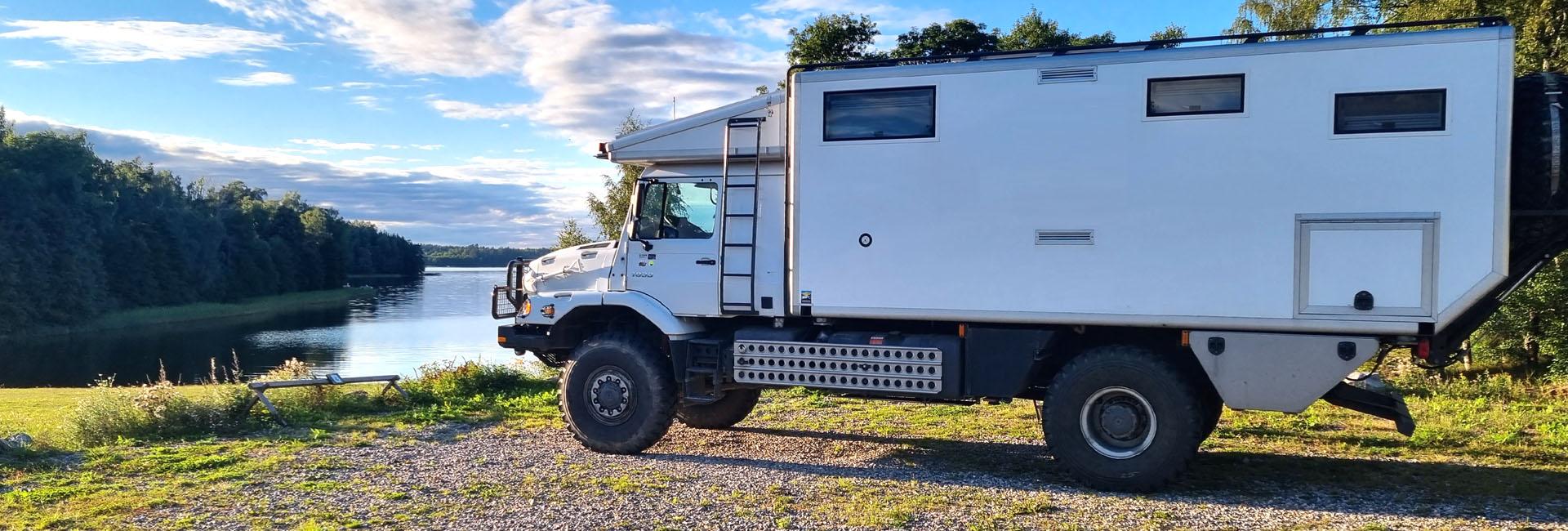 Mercedes Zetros 1833 4x4 Overland Truck on a world journey